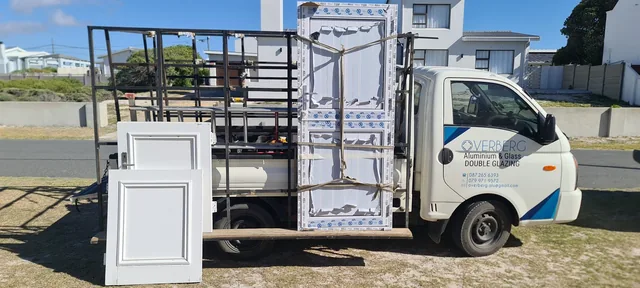 Aluminium frames loaded on the ODG delivery vehicle