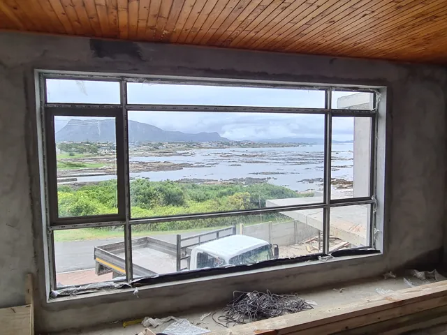 Casement window with sea view, Kleinbaai