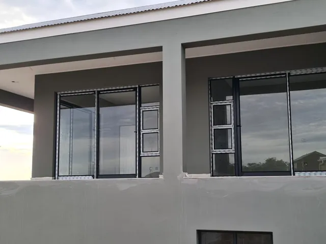 Palace sliding doors with casement side panels, Melkbosstrand
