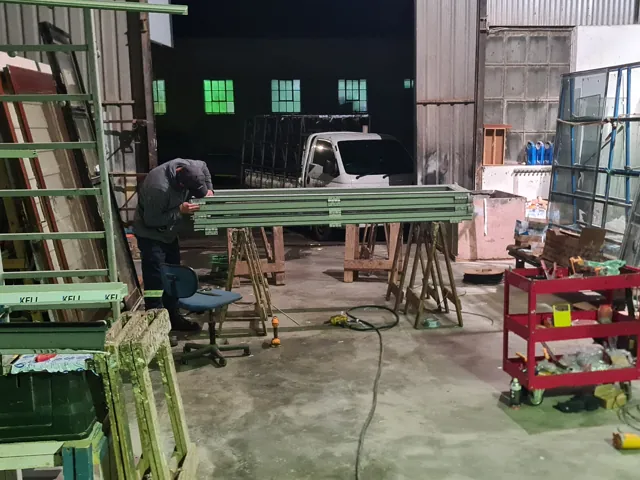 Frames in fabrication, ODG workshop, Bredasdorp